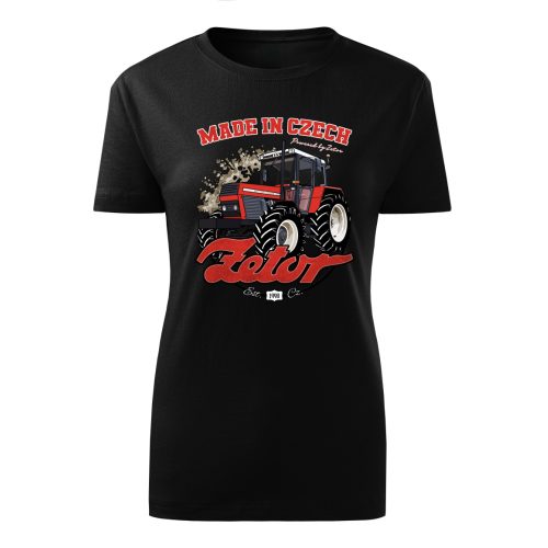 Zetor 10245 fekete női traktoros póló