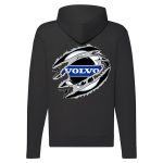 VOLVO CIPZÁRAS FEKETE KAPUCNIS PULÓVER