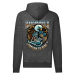 HARDKNOCK MOTOROS SZÜRKE CIPZÁRAS PULÓVER