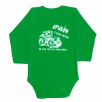 Apukám a legjobb traktoros fehér minta, BABY BODY Zöld HOSSZÚ UJJÚ + Nadrág és Zokni