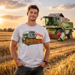 CLAAS DOMINATOR TRAKTOROS PÓLÓ SZÜRKE