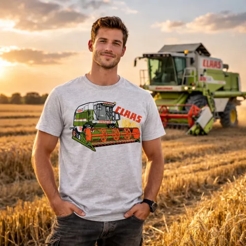 CLAAS DOMINATOR TRAKTOROS PÓLÓ SZÜRKE