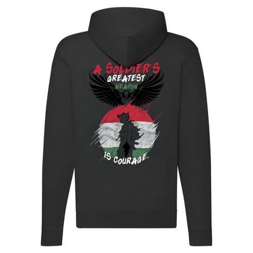 A Soliders... cipzáras pulóver (fekete)