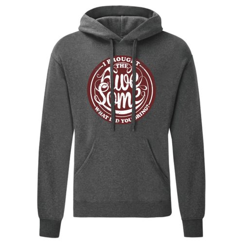 I Brought the…Szürke kenguruzsebes pulóver