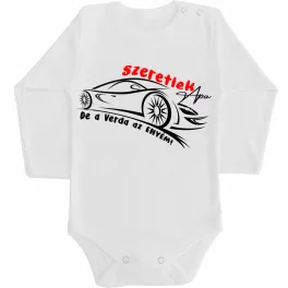  [AKCIÓ] 92-es Szeretlek Apa, de a verda az enyém! Baba body 