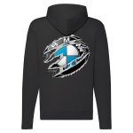 BMW CIPZÁRAS FEKETE KAPUCNIS PULÓVER