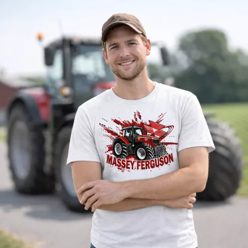 MASSEY FERGUSON TRAKTOROS PÓLÓ FEHÉR