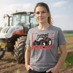 Steyr szürke női Traktoros póló