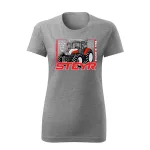 Steyr szürke női Traktoros póló