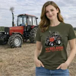 MTZ 892.2 zöld traktoros női póló