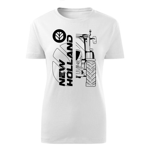 New Holland Új körvonalas design fehér női póló