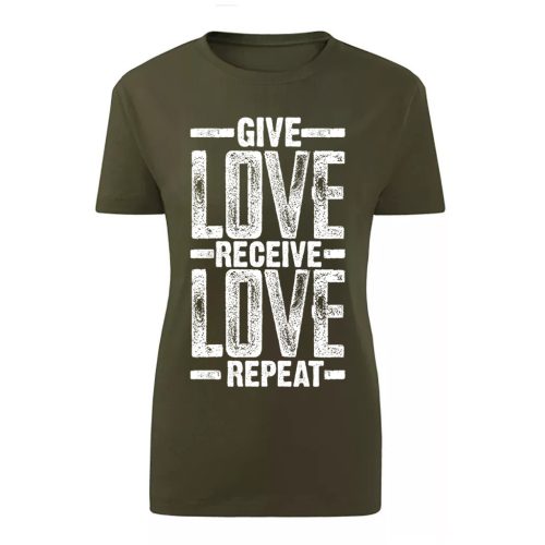 Give Love...Zöld női póló
