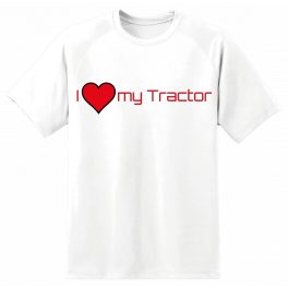 I LOVE MY TRACTOR! FEHÉR RÖVID UJJÚ PÓLÓ