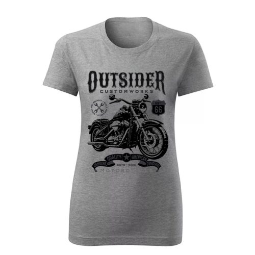 OUTSIDER MOTOROS SZÜRKE NŐI PÓLÓ