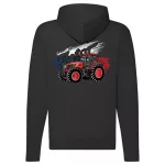 Zetor C. 170 Kapucnis cipzáras pulóver fekete