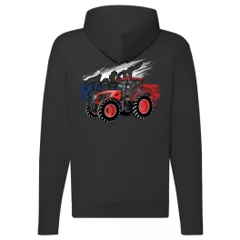Zetor C. 170 Kapucnis cipzáras pulóver fekete