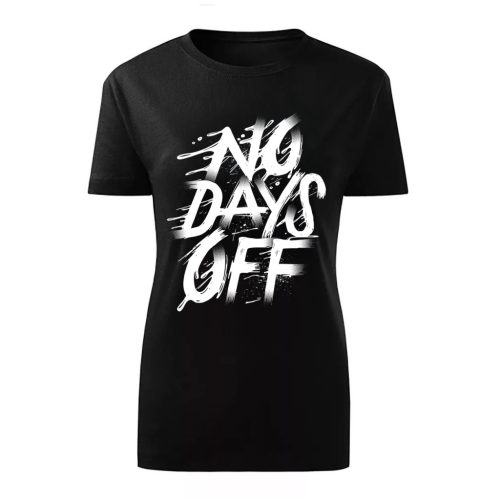 No Days off Fekete női póló