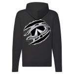 INFINITI CIPZÁRAS FEKETE KAPUCNIS PULÓVER