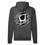 HONDA CIPZÁRAS SÖTÉTSZÜRKE KAPUCNIS PULÓVER