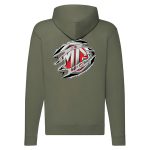 MG CIPZÁRAS ZÖLD KAPUCNIS PULÓVER