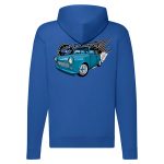 TRABANT 601 CIPZÁRAS KÉK KAPUCNIS PULÓVER 