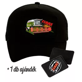   Claas Dominator  FEKETE  CSERÉLHETŐ TAPASZOS BASEBALL SAPKA 