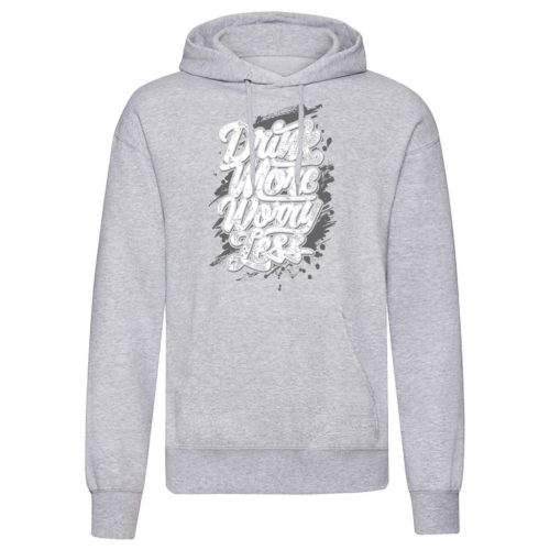 Drink more…Világosszürke kenguruzsebes pulóver