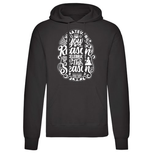 Whatever your reason…Fekete kenguruzsebes pulóver