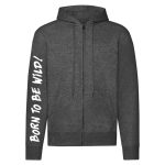 NO BIKE NO LIFE MOTOROS SZÜRKE CIPZÁRAS PULÓVER