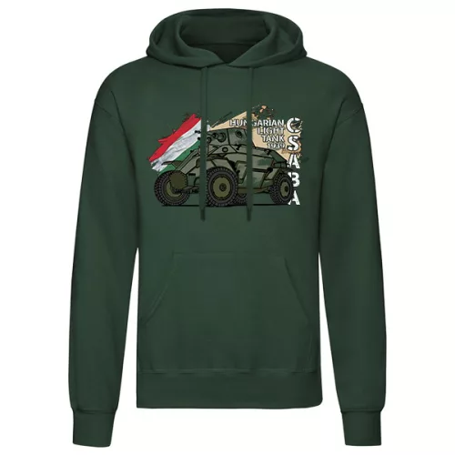 Csaba Light Tank kenguruzsebes pulóver (zöld)