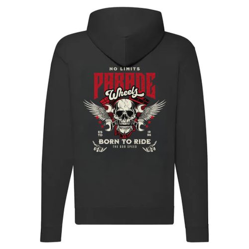 PARADE MOTOROS FEKETE CIPZÁRAS PULÓVER