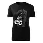 Belarus NEW körvonalas design fekete póló fehér minta