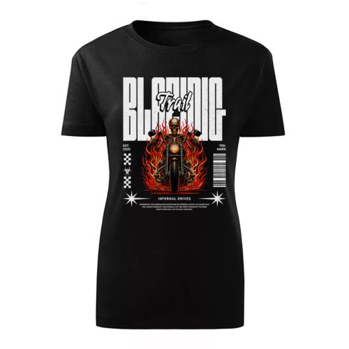 BLAZING MOTOROS NŐI PÓLÓ FEKETE