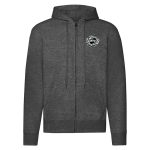 MINI CIPZÁRAS SÖTÉTSZÜRKE KAPUCNIS PULÓVER