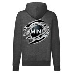 MINI CIPZÁRAS SÖTÉTSZÜRKE KAPUCNIS PULÓVER