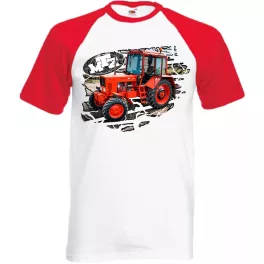 outlet MTZ 82 MUNKÁBAN FEHÉR PÓLÓ PIROS UJJAL XL-es