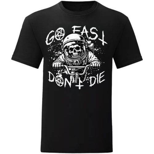 GO FAST DON'T DIE MOTOROS FEKETE PÓLÓ