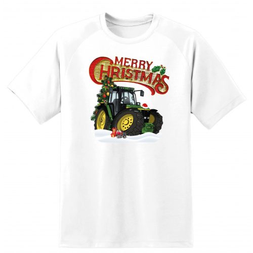 Zöld Traktor - MERRY CHRISTMAS  Póló 