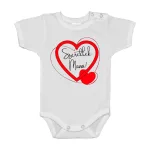 2 DARABOS "SZERETLEK MAMI", "SZERETLEK PAPI" SZETT (FEHÉR-KÉK) RÖVID UJJÚ