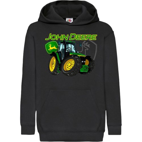 Zöld Traktor Gyerek Pulóver - Fekete