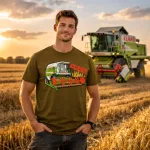 CLAAS DOMINATOR TRAKTOROS PÓLÓ SÖTÉTBARNA