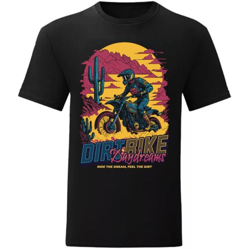 DIRTBIKE MOTOROS PÓLÓ FEKETE