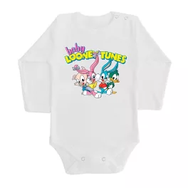 BABY LOONEY TUNES FEHÉR BABA BODY HOSSZÚ UJJÚ