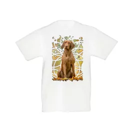 DRÓTSZŐRŰ VIZSLA FEHÉR GYEREK PÓLÓ