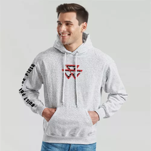 Massey Ferguson Style kenguruzsebes pulóver világosszürke 