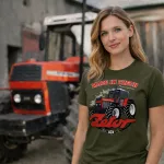 Zetor 10245 zöld traktoros női póló