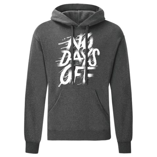 No Days off Szürke kenguruzsebes pulóver