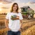 Claas Dominator fehér traktoros női póló