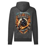 HELL RIDER'S MOTOROS SZÜRKE CIPZÁRAS PULÓVER