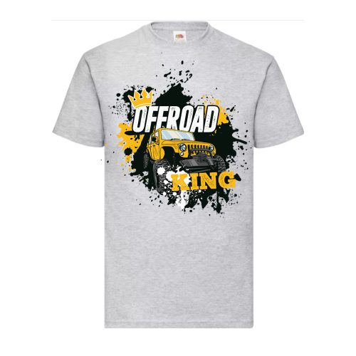 Sárga Offroad King mintás Szürke póló 